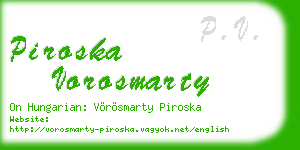 piroska vorosmarty business card